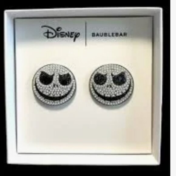 Disney Baublebar Jack Skellington Nightmare Before Christmas Earrings New in Box - Picture 2 of 2